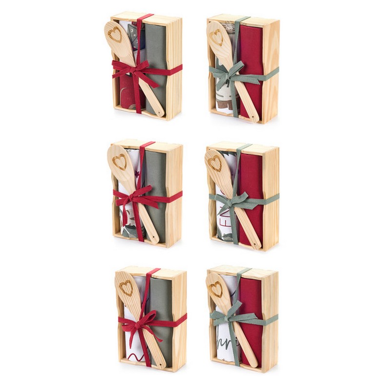 Set 2 strofinacci a tema Natale con mestolo in 6 varianti assortite, per un regalo di Natale originale e utile