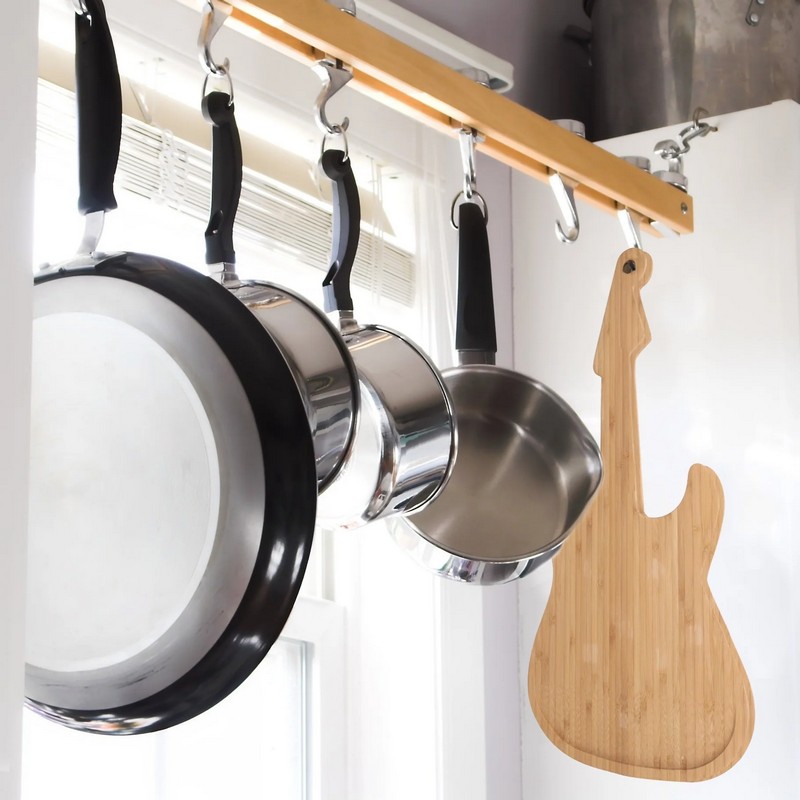Tagliere a forma di chitarra in legno di bambù, un'ottima idea regalo per appassionati di musica o musicisti