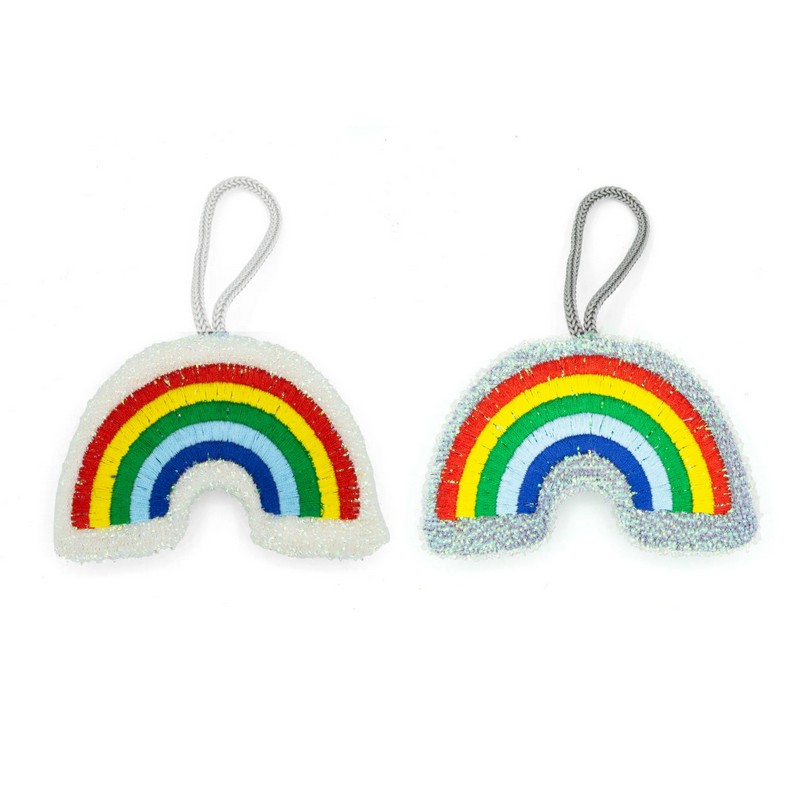 Set 2 spugne per piatti a forma di arcobaleno, per un'idea regalo divertente e originale