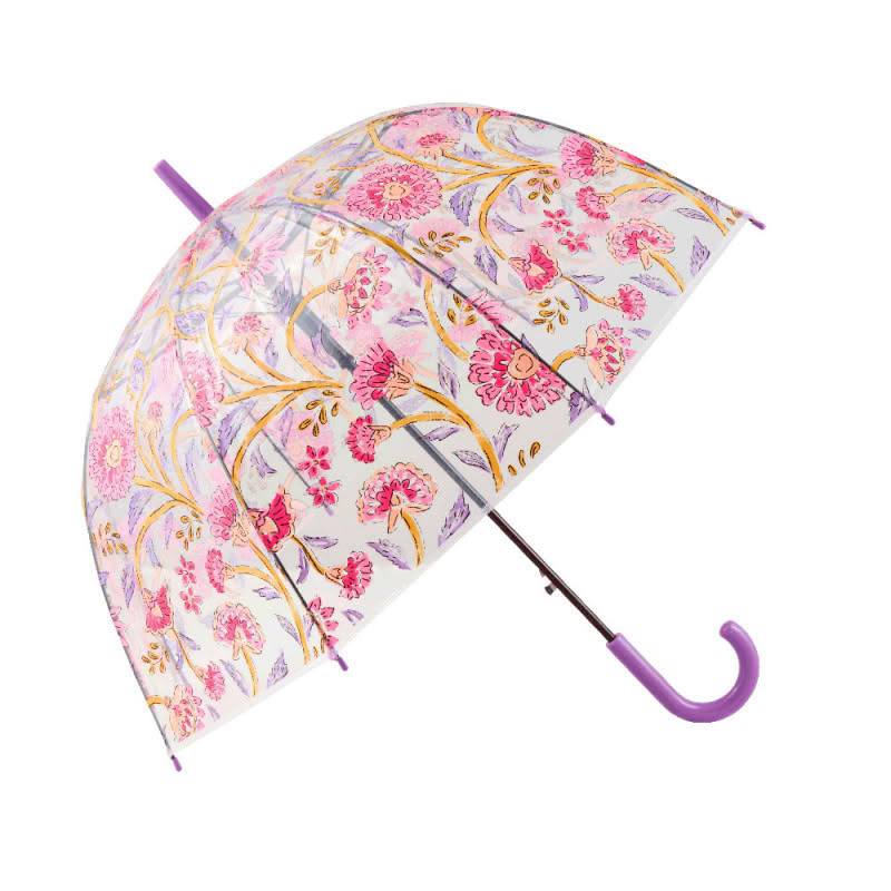 Ombrello con fiori rosa, per un'utile idea regalo donna o mamma