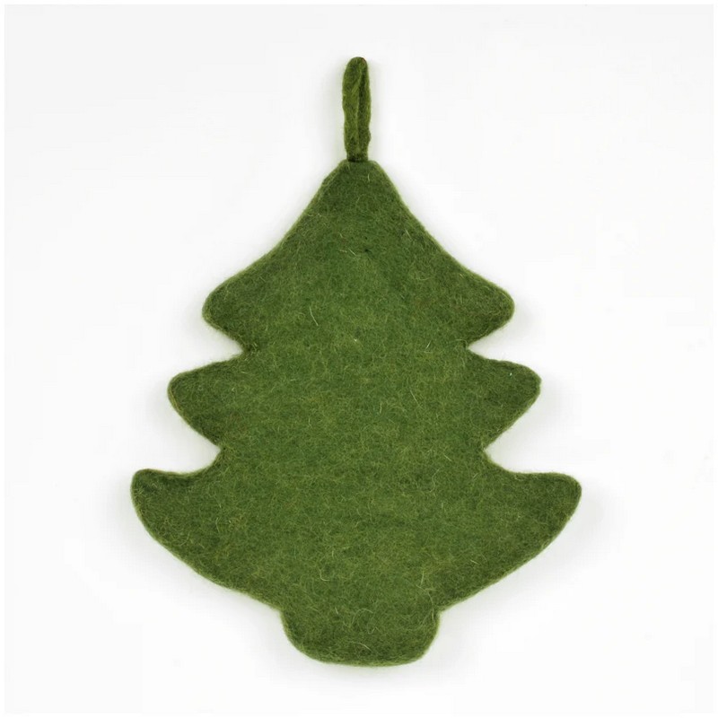 Sottopentola in lana a forma di albero verde, un'originale idea regalo Natale o per la cucina