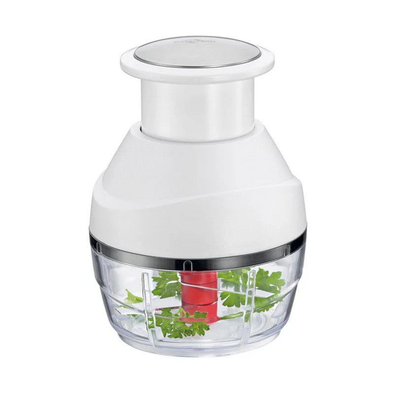 Tritatutto e sminuzzatore multifunzione con funzionamento sicuro a pressione, una comodissima idea regalo per chi ama cucinare