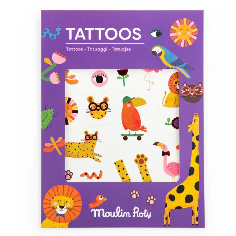 Set tatuaggi temporanei a tema animali buffi - una fantastica idea regalo per bambini!