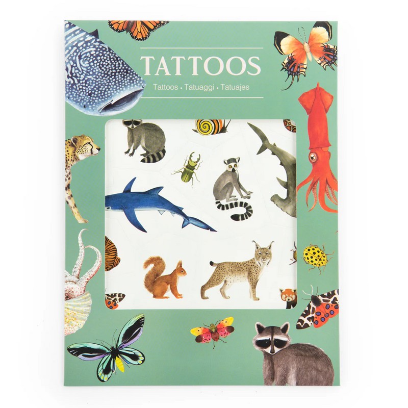 Set tatuaggi temporanei a tema animali del mondo - una fantastica idea regalo per bambini!