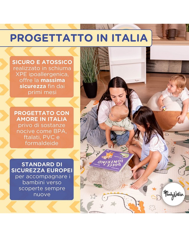 Tappeto da gioco Montessori 2 in 1, con decoro reversibile, facilmente pieghevole e riponibile nella borsa inclusa - un'utilissima idea regalo per neonati, bambini e neogenitori!