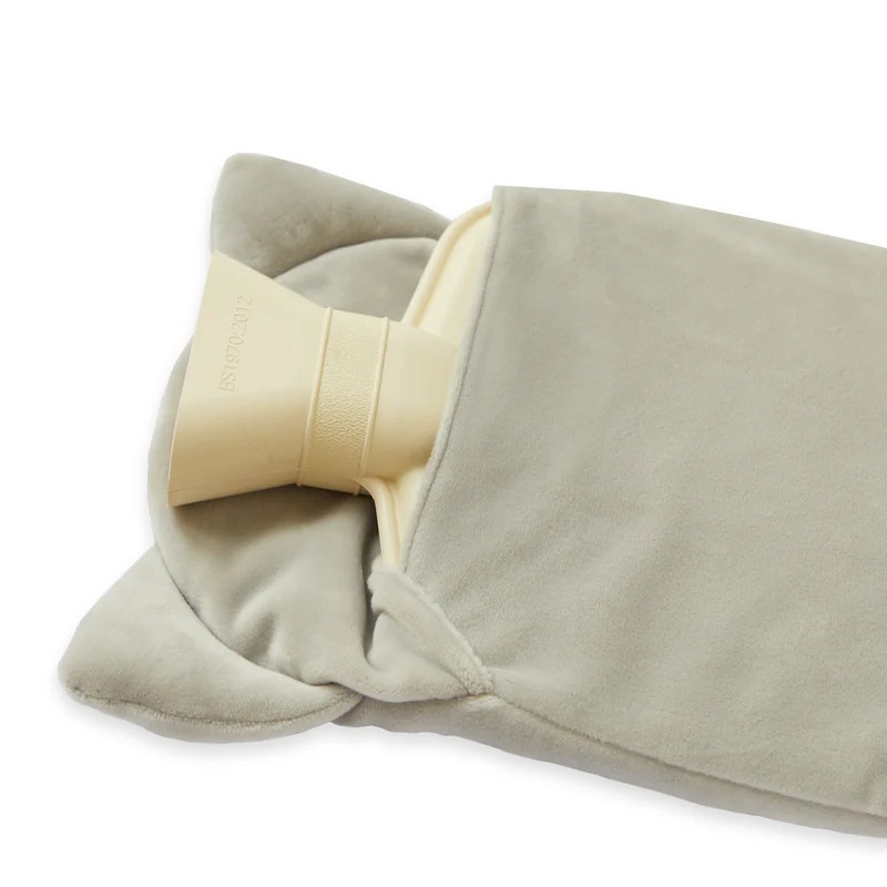 Boule acqua calda a forma di gatto grigio, un'utilissima idea regalo per Natale