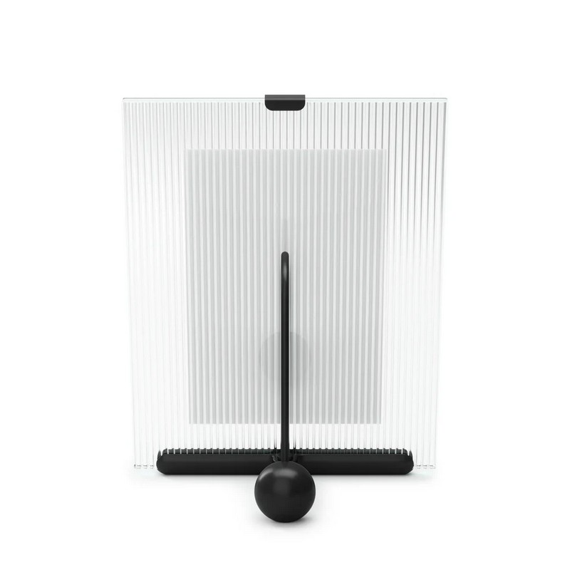 Portafoto utilizzabile sia in verticale che in orizzontale in vetro a righe per foto 10 x 15 cm, perfetto come idea regalo per la casa