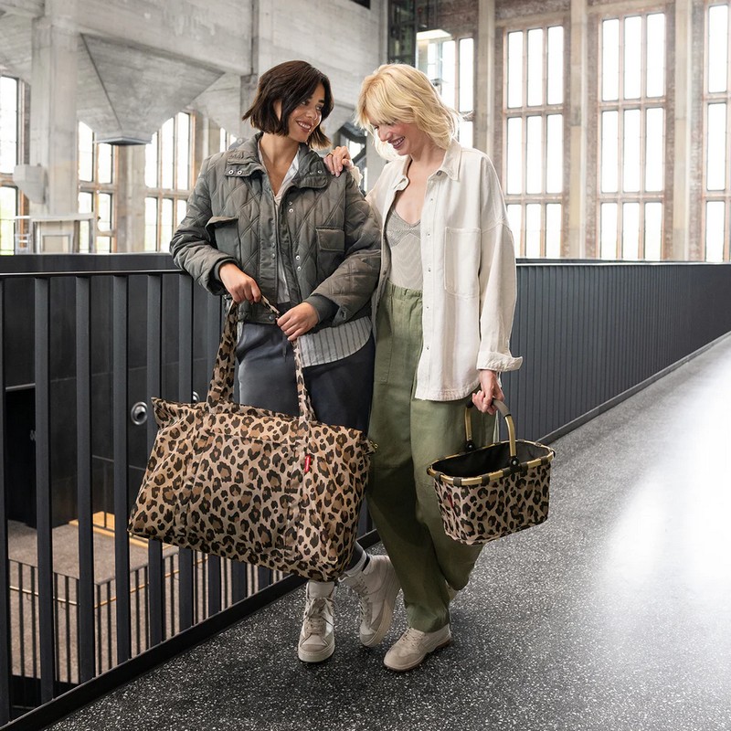 Borsa da viaggio pieghevole leopardata, utilizzabile anche per palestra, spiaggia e shopping - il regalo ideale per viaggiatori!