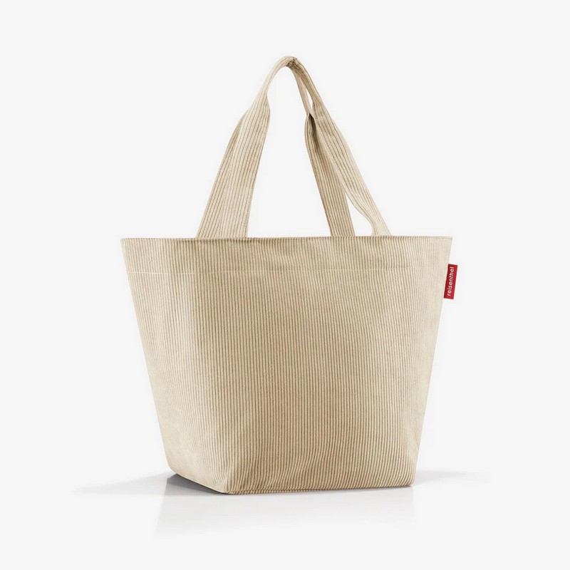 Borsa shopper M in velluto color savvua adatta a spesa, viaggi, escursioni e spiaggia, con chiusura a zip