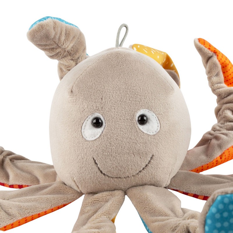 Peluche carillon a forma di polpo con tema del film “Pirati dei Caraibi”, perfetto come idea regalo per neonati