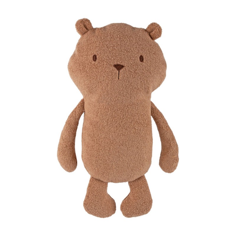 Peluche orsetto con felpa gialla removibile con tasca e cappuccio, perfetto come idea regalo per neonati e bambini