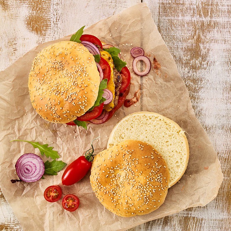 Teglia antiaderente forata per panini di hamburger, con ricettario incluso, perfetta idea regalo per appassionati di cucina