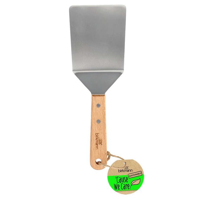 Spatola da cucina in acciaio inox con manico in legno