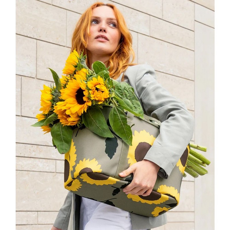 Borsa termica decorata con girasoli da 20 litri di capacità, un perfetto regalo per l'estate