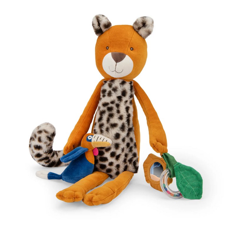 Peluche multiattività a forma di leopardo, perfetto come idea regalo per neonati e bambini