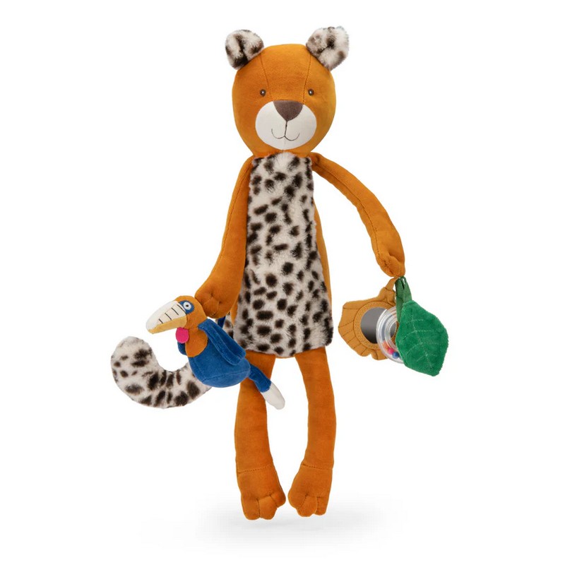 Peluche multiattività a forma di leopardo, perfetto come idea regalo per neonati e bambini