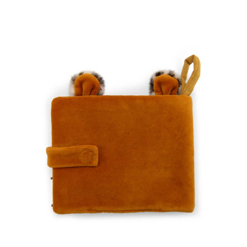 Album foto morbido per bambini e neonati con copertina a forma di muso di leopardo