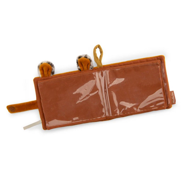 Album foto morbido per bambini e neonati con copertina a forma di muso di leopardo