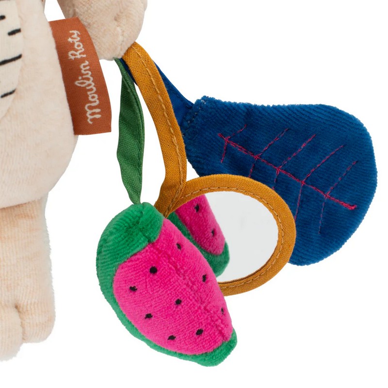 Peluche interattivo a forma di tigre con giochi vari e possibilità di essere appesa, una perfetta idea regalo per neonati e neo genitori