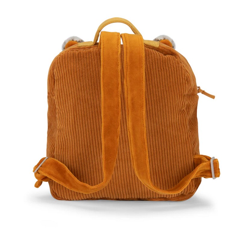 Zaino morbido per bambini a forma di muso di leopardo in velluto