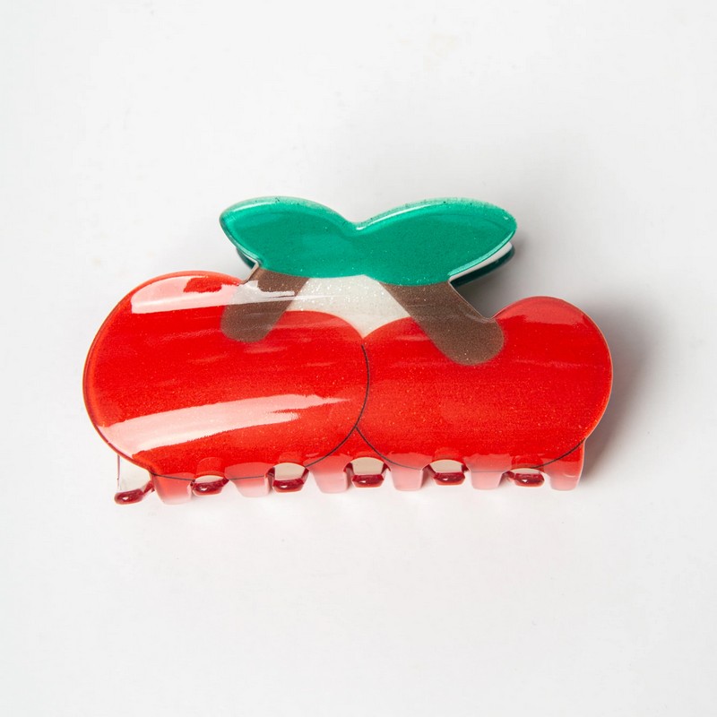 Fermacapelli colorato con decoro ciliegia, perfetto come idea regalo per donna