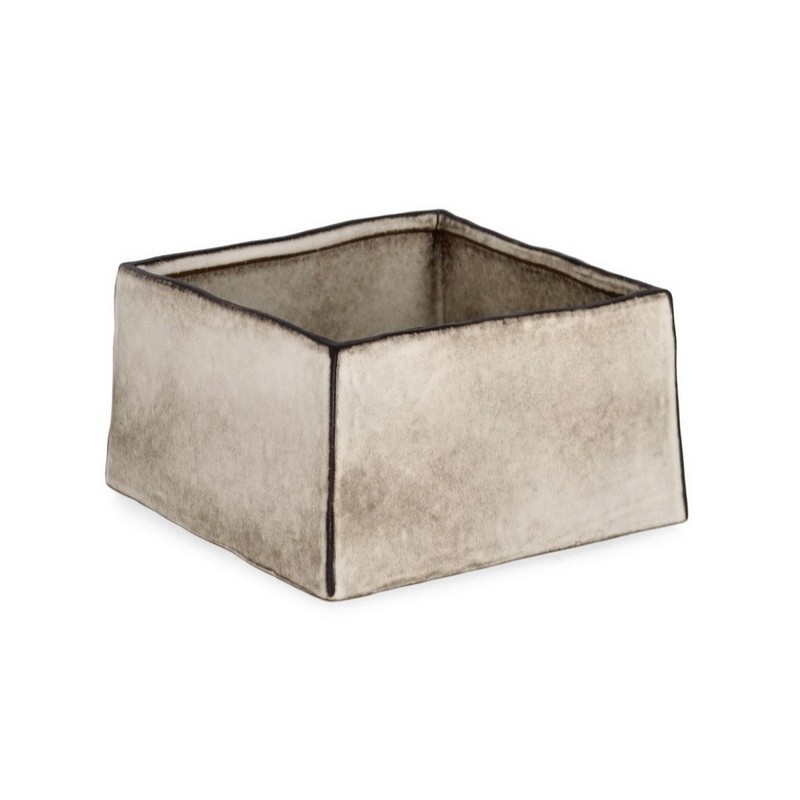 Vaso rettangolare Nikos fatto a mano in gres