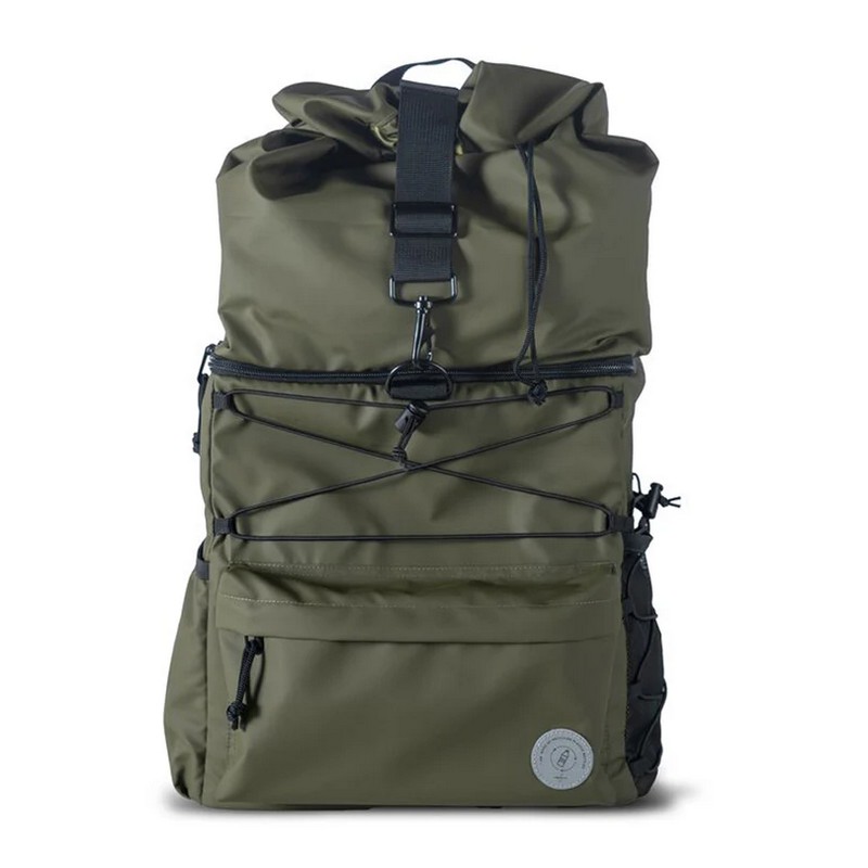 Zaino termico verde da 21 litri diviso in due sezioni, include ice pack