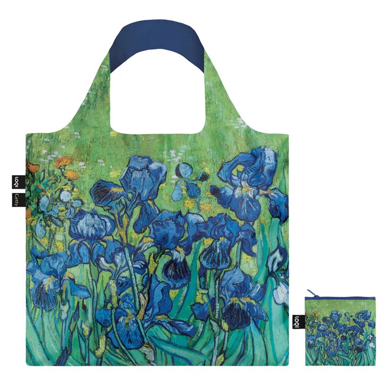 Borsa per la spesa pieghevole decorata con il dipinto “Iris” di Van Gogh, con una capienza considerevole per una borsa così compatta. Inoltre, protegge l'ambiente poiché ciascuno sostituisce circa 1.000 sacchetti di plastica.