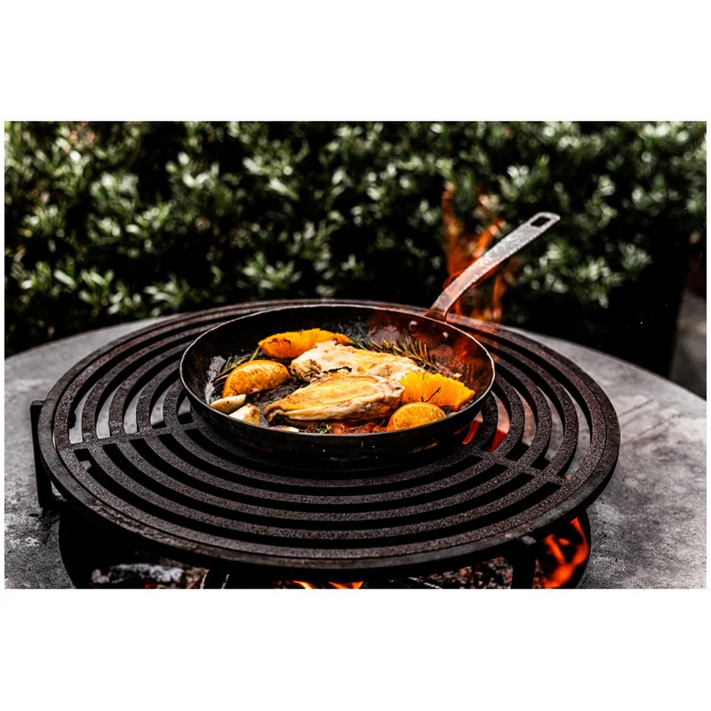 Padella in acciaio forgiato e martellato a mano