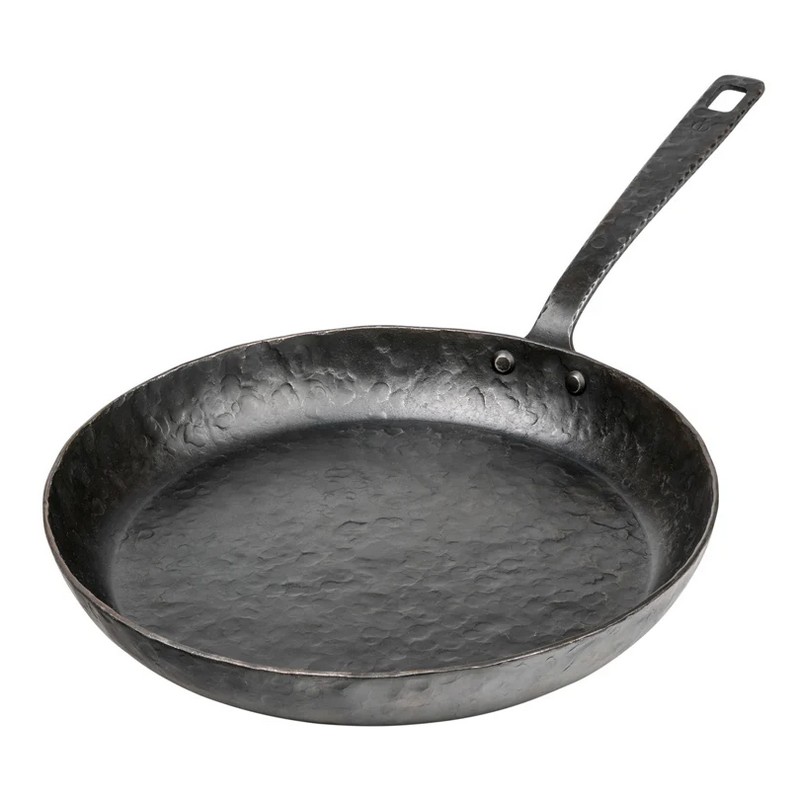 Padella in acciaio forgiato e martellato a mano