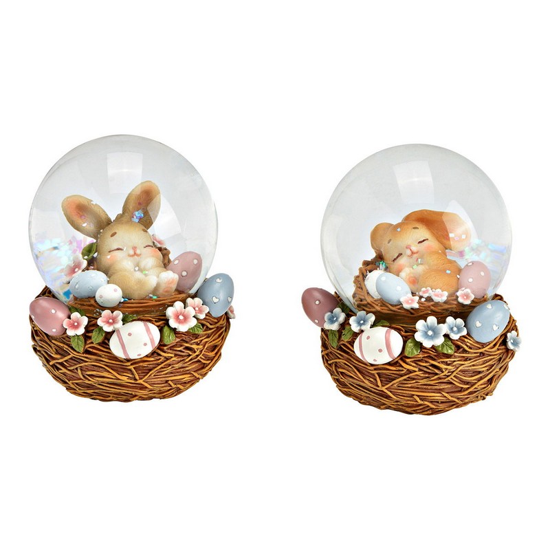 Boule de neige con coniglio di Pasqua in 2 varianti assortite, perfetto per arricchire le tue decorazioni di Pasqua