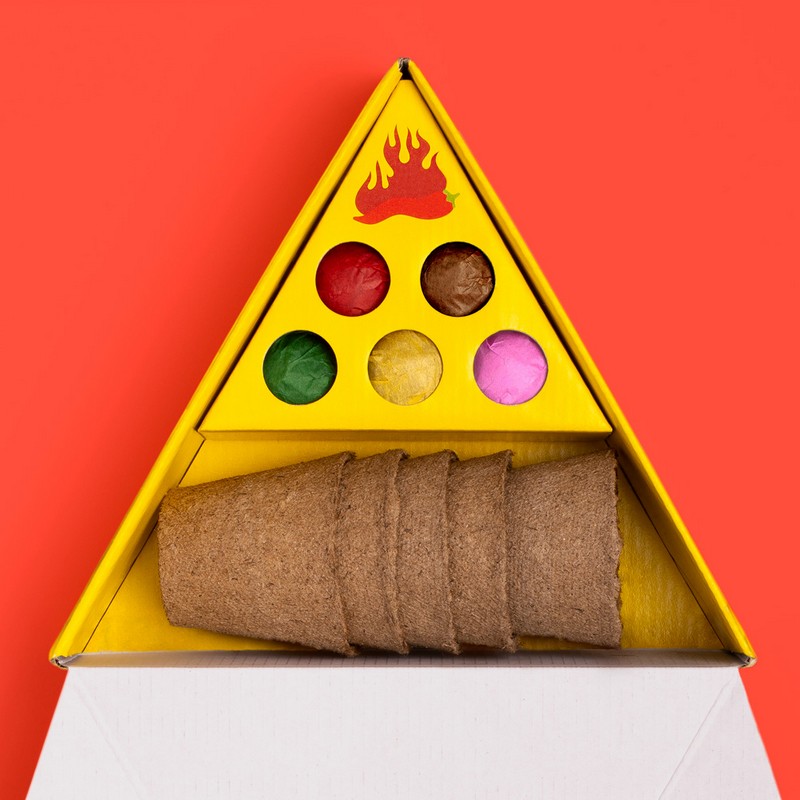 Kit di coltivazione di 5 varietà di peperoncini piccanti