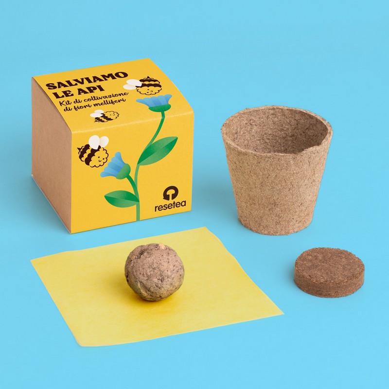 Kit di coltivazione “Salviamo le api” con fiori melliferi