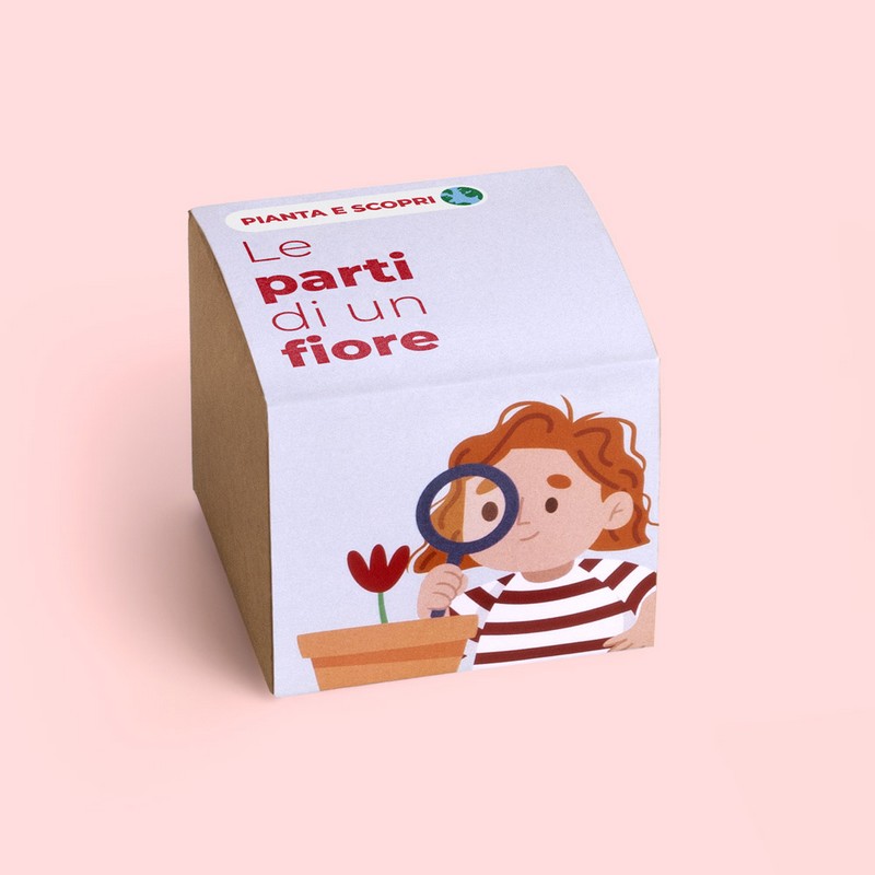 Kit di coltivazione “Le parti di un fiore” con papavero