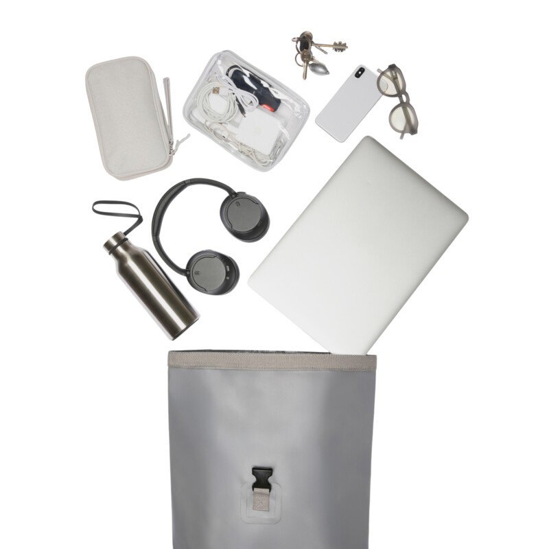 Zaino impermeabile da 15 litri senza cuciture di colore grigio, perfetto come idea regalo uomo, donna o viaggiatori