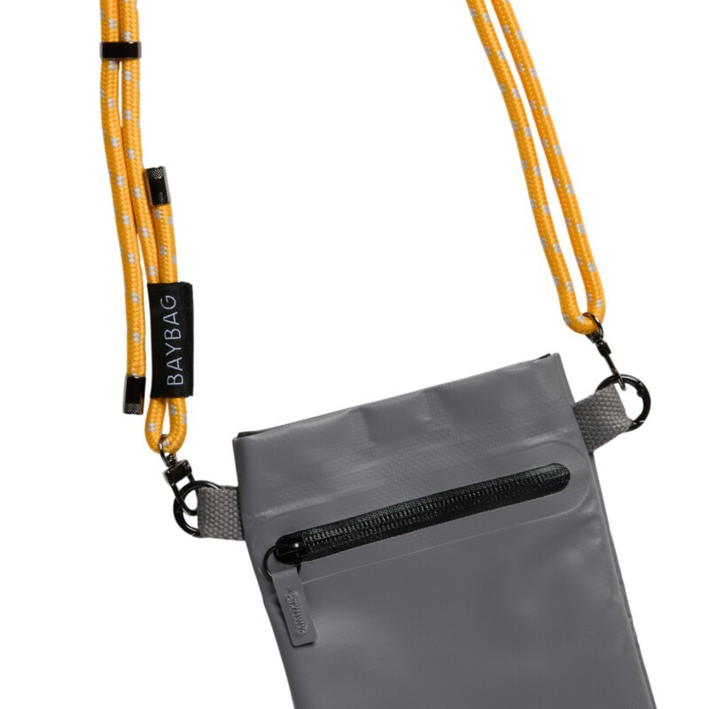 Borsa a tracolla unisex impermeabile grigia, perfetta per portare cellulare, occhiali, portafogli ecc.