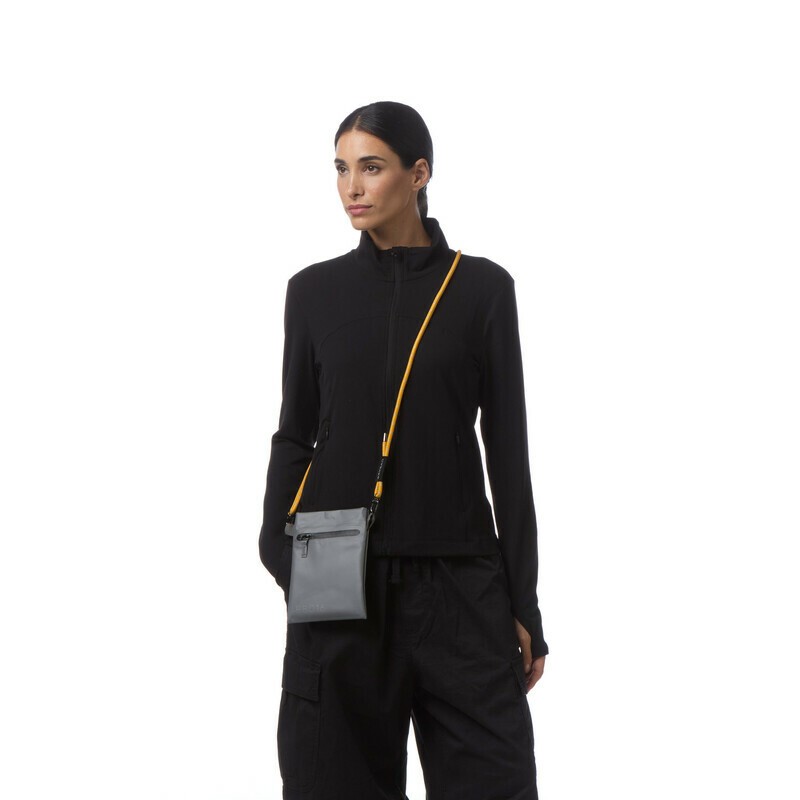 Borsa a tracolla unisex impermeabile grigia, perfetta per portare cellulare, occhiali, portafogli ecc.