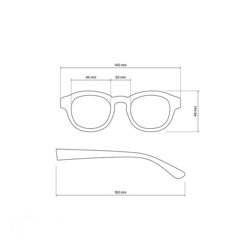 Occhiale da sole tondo nero con lenti nero gradiente