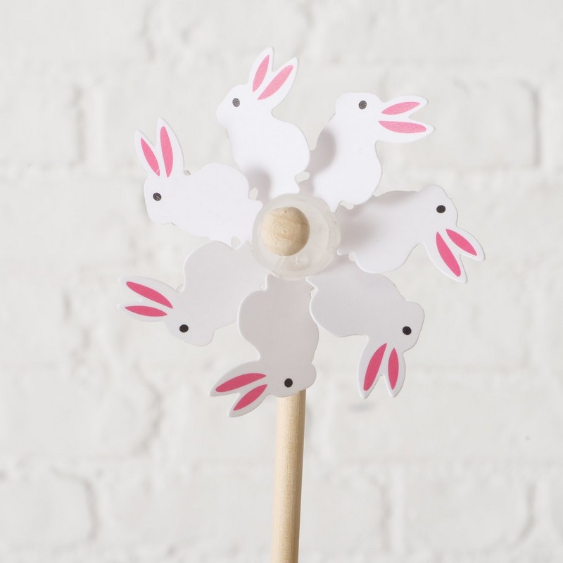 Girandola primaverile assortita in 4 varianti (spedite in base alla disponibilità): conigli, carote, pulcini e a pois