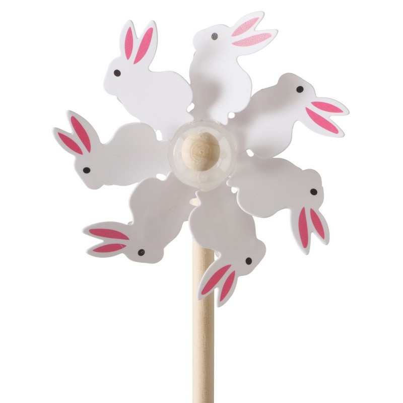 Girandola primaverile assortita in 4 varianti (spedite in base alla disponibilità): conigli, carote, pulcini e a pois