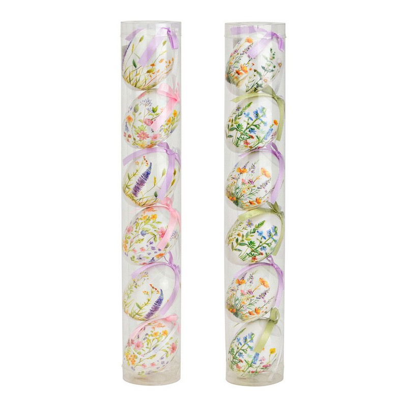 Set 6 uova di Pasqua floreali, perfette come decorazione di Pasqua