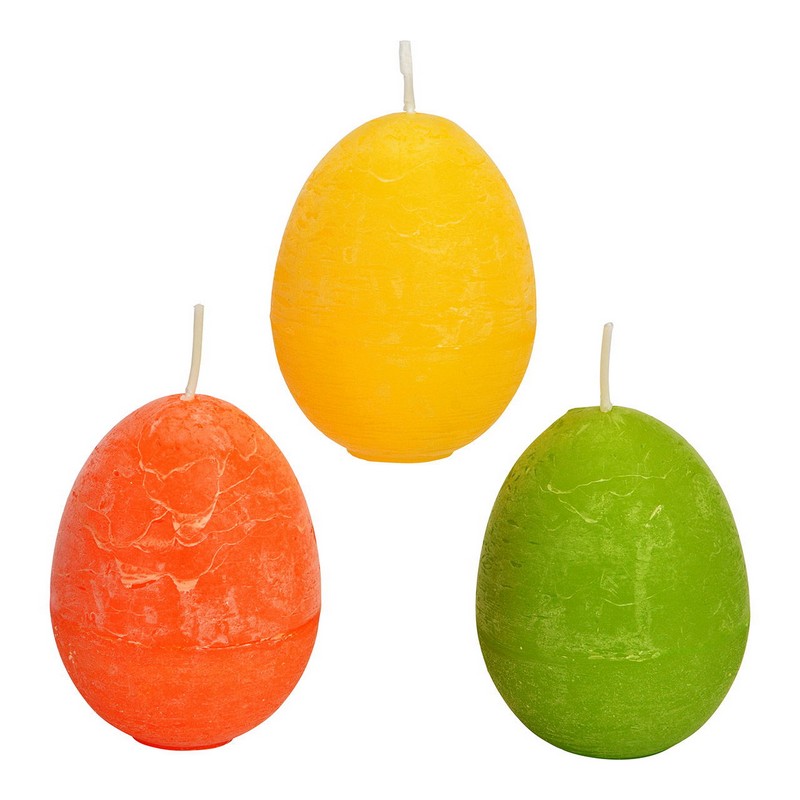 Candela a forma di uovo di Pasqua in 3 colori assortiti, perfette per le tue decorazioni di Pasqua