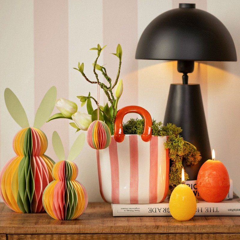 Candela a forma di uovo di Pasqua in 3 colori assortiti, perfette per le tue decorazioni di Pasqua