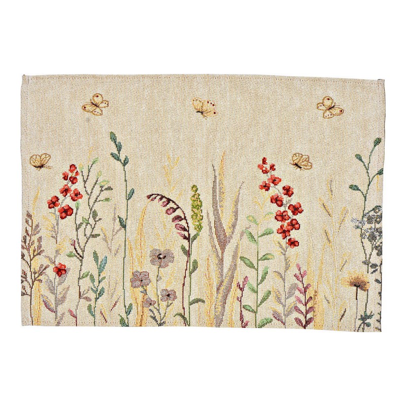 Tovaglietta americana in tessuto decorata con campo di fiori, perfetta come decoro primaverile
