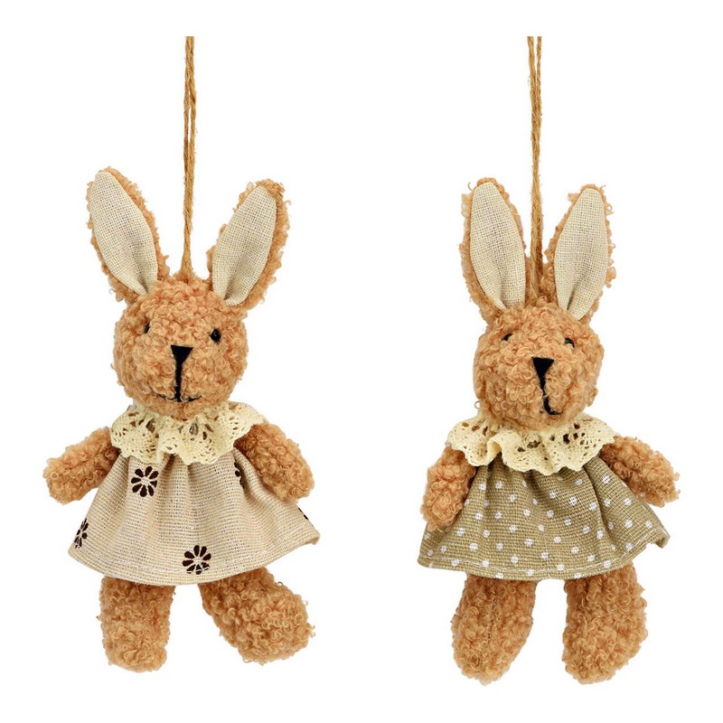 Coniglio peluche pasquale da appendere in 2 varianti assortite, perfetto per le tue decorazioni di Pasqua