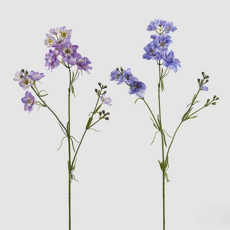 Ramo di fiori di speronella lilla artificiali