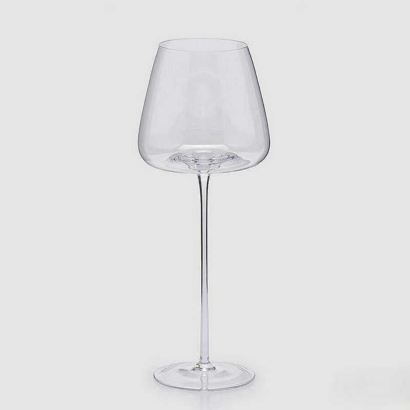 Set 4 calici in vetro con stelo lungo