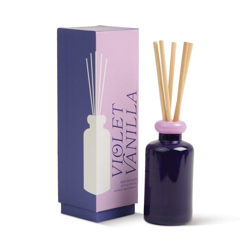 Diffusore di fragranza con bastoncini e 94 ml di profumo Violet Vanilla con note di lavanda e viola
