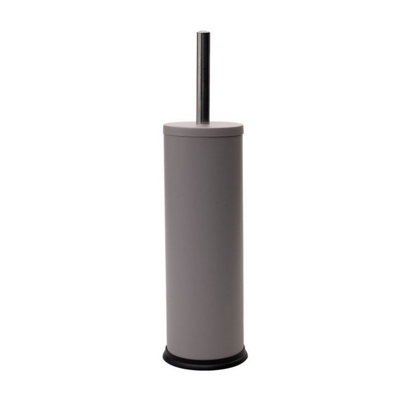 Scopino WC in silicone antibatterico in contenitore tortora opaco
