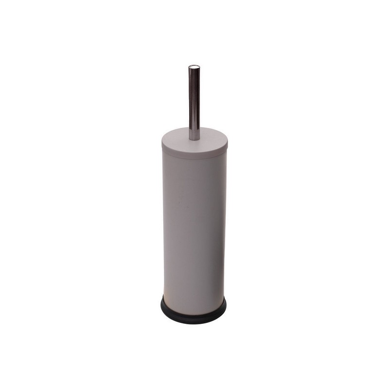Scopino WC in silicone antibatterico in contenitore tortora opaco